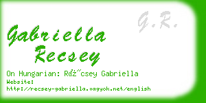 gabriella recsey business card